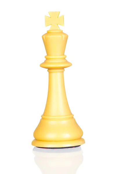 Bílý král šachová figurka — Stock fotografie