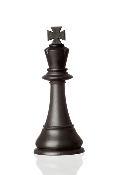 검은 킹 체스 조각 — 스톡 사진
