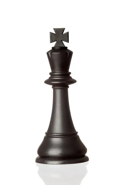 Black king chess piece — Stock Photo, Image