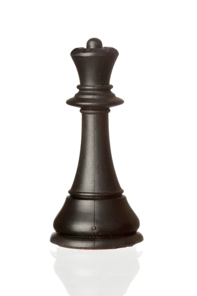 Černá královna šachová figurka — Stock fotografie