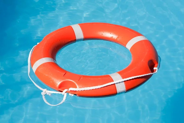 Red lifesaving float — Stock fotografie