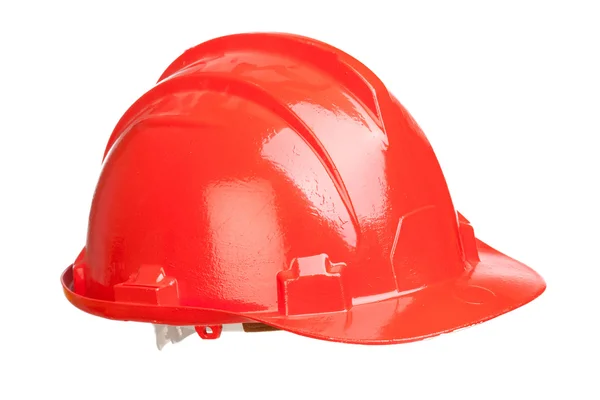 Červená helma izolované — Stock fotografie