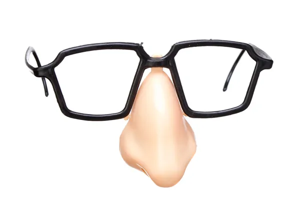 Óculos de disfarce engraçados e nariz — Fotografia de Stock