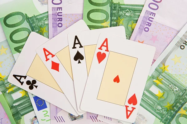 Poker de cuatro ases — Foto de Stock