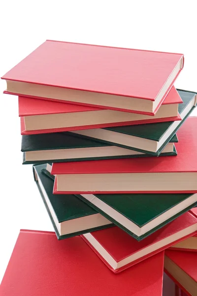 Torre di libri su sfondo bianco — Foto Stock
