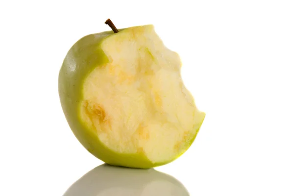 Яблоко с укусами — стоковое фото