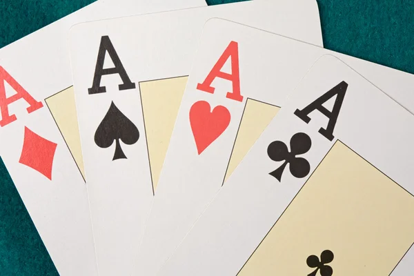 Poker de ases — Fotografia de Stock