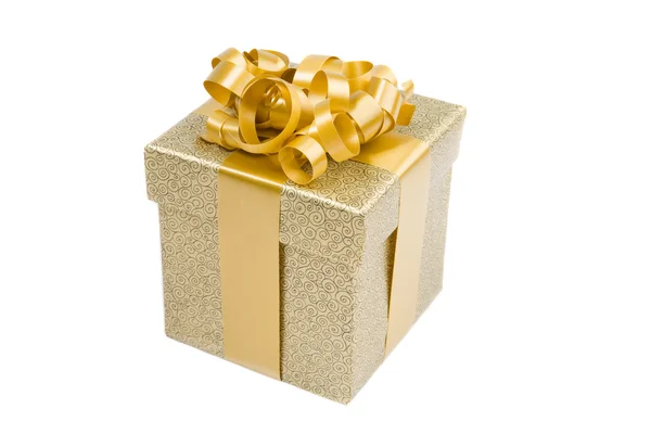 Beautiful golden gift — Stockfoto