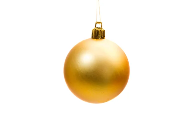 Bola amarela de Natal — Fotografia de Stock