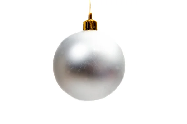 Palla argentata di Natale — Foto Stock