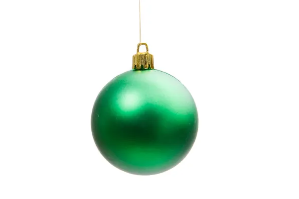 Zelený vánoční míček — Stock fotografie