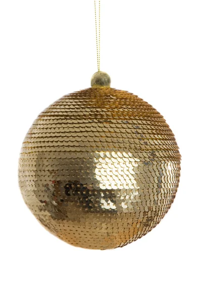 Bola de ouro de Natal — Fotografia de Stock