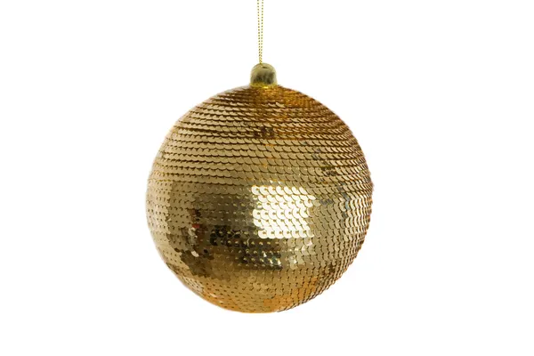 Bola de ouro de Natal — Fotografia de Stock