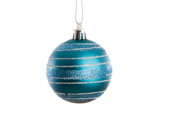 Modrý míč Vánoc — Stock fotografie