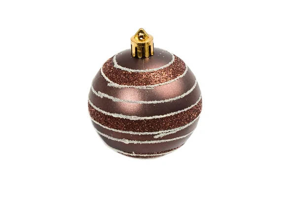 Brown ball of christmas — Stock Photo, Image