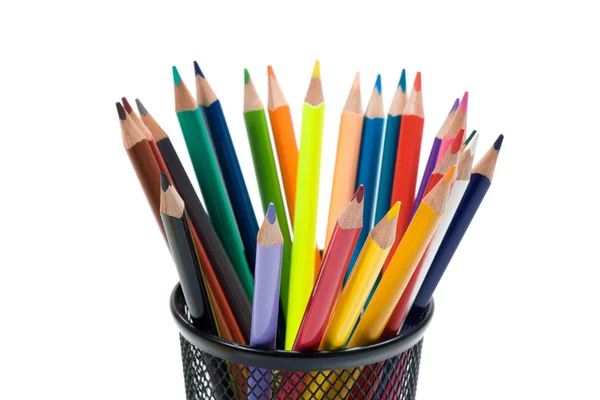 Nombreux crayons de différentes couleurs — Photo