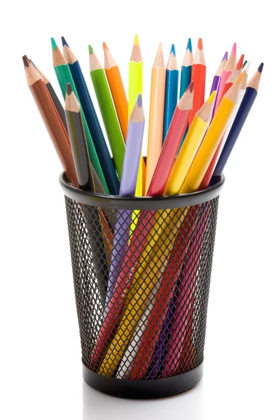 许多不同的颜色的铅笔 — 图库照片