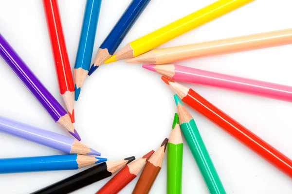Molte matite che formano un cerchio — Foto Stock