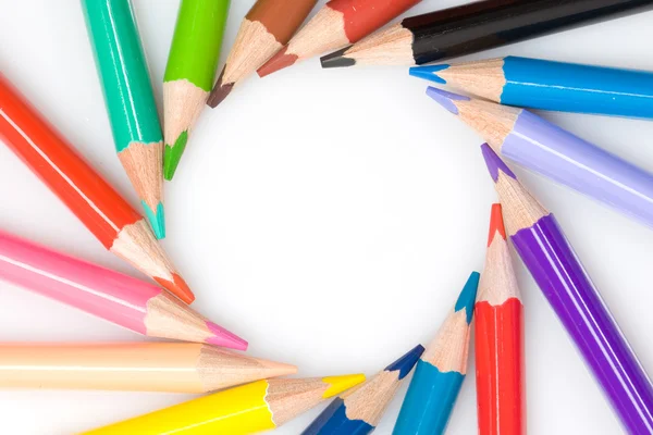 Molte matite che formano un cerchio — Foto Stock