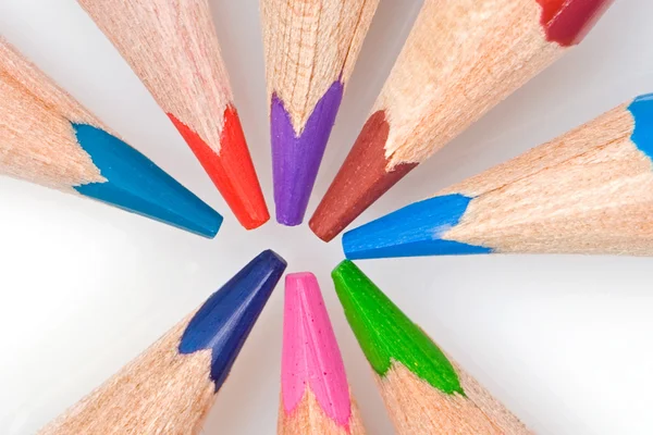 Muitos lápis de cores — Fotografia de Stock