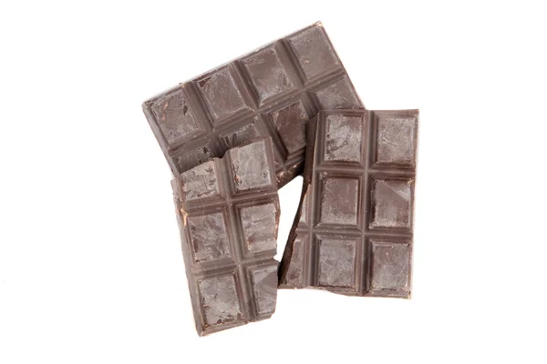 Broken bar of chocolate — Stock Photo, Image