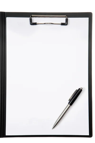Clipboard and pen — Stock Photo, Image