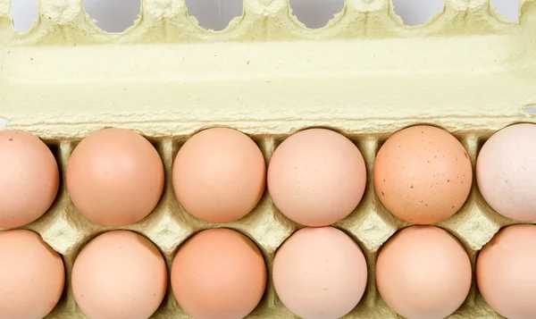 Картон яйця — стокове фото