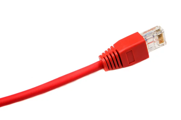 Cable rojo aislado en blanco —  Fotos de Stock
