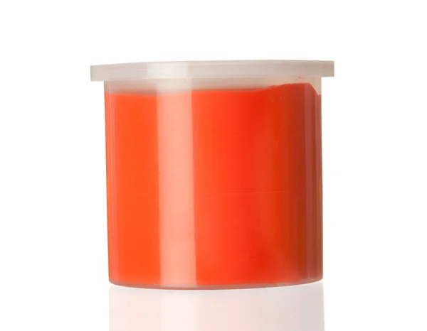 Container of red paint — Stock Photo, Image