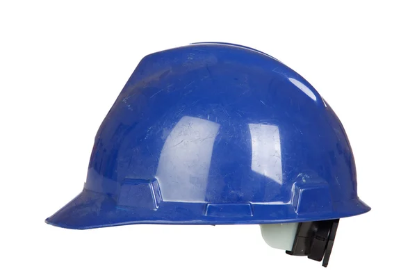 Modrá helma izolované — Stock fotografie