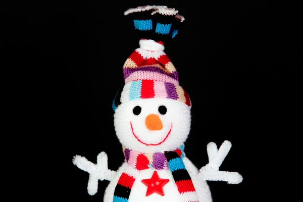 Funny snowman made of wool — Stock Photo, Image