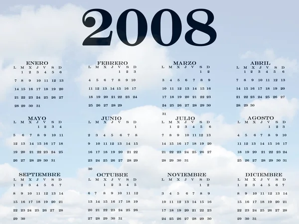 Kalender för 2008 — Stockfoto