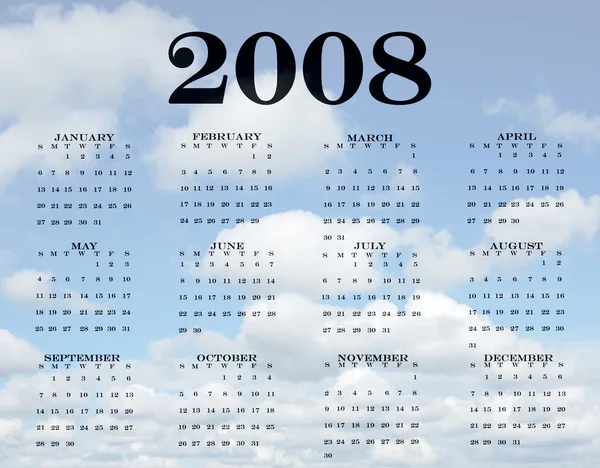 2008 日历 — 图库照片