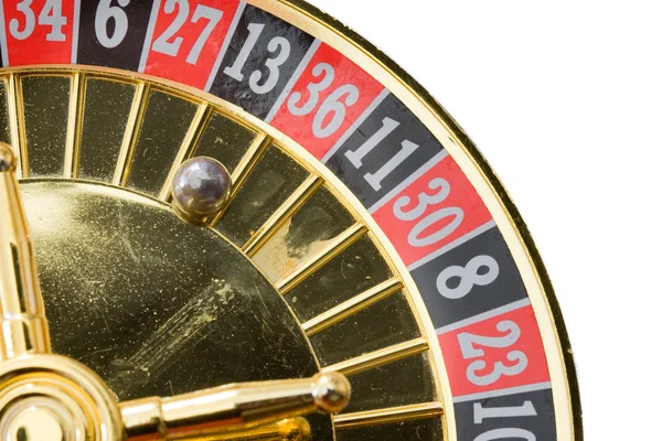 Casino roulette with ball on zero — Stock Photo, Image