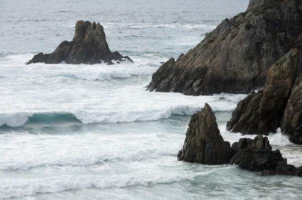 stock image Sea with waves and rocks