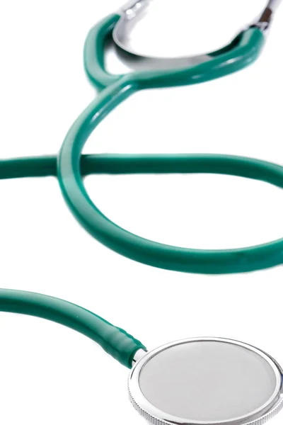 Gröna stetoskop isolerade — Stockfoto