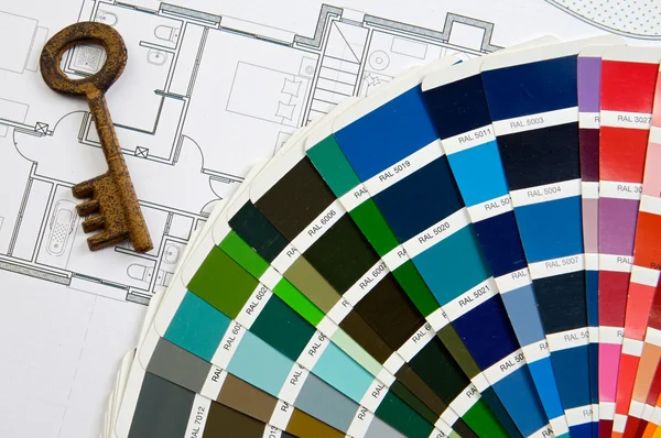 Diseño de colores con llave — Foto de Stock