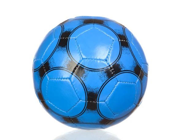 Kék futball-labda — Stock Fotó