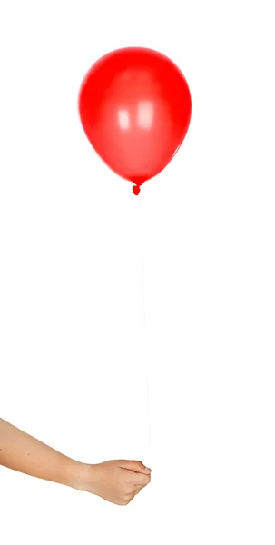Röd ballong uppblåst — Stockfoto