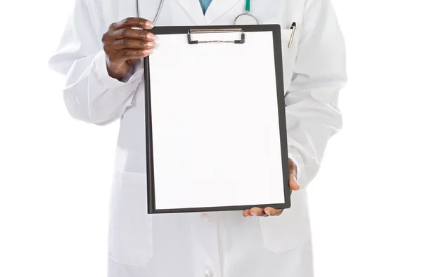 Anonymous doctor whit clipboard — Stock Photo, Image