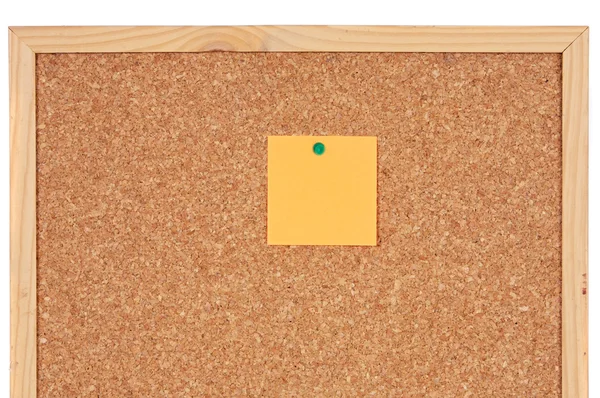Noticeboard with a color note — Stock Photo, Image
