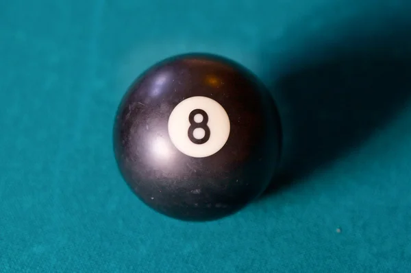 Bilardo topu sekiz numara — Stok fotoğraf