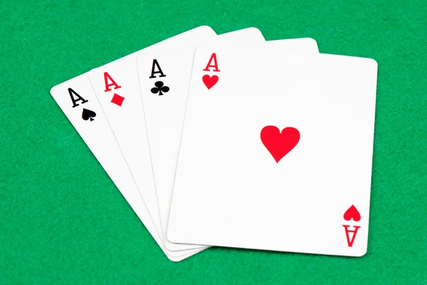 Покер из тузов — стоковое фото