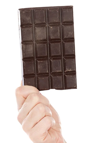 Hand whit chocolate — Stock Photo, Image