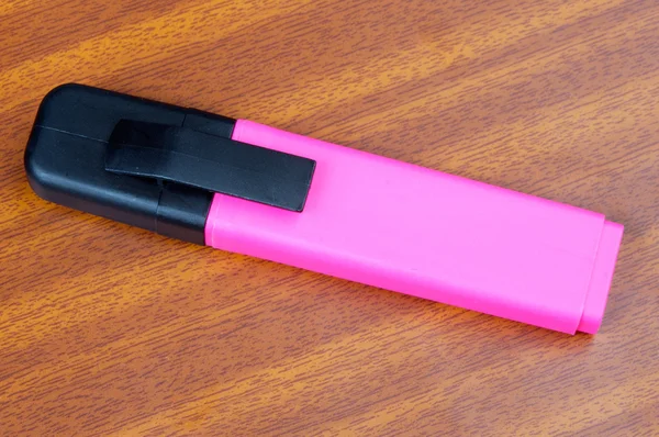 Um marcador rosa — Fotografia de Stock