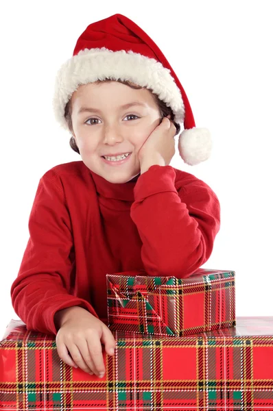 Adorable niño en Navidad Fotos De Stock