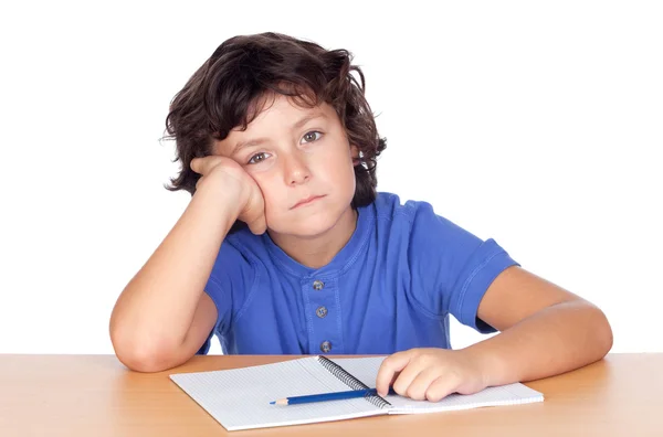 Sad small student Royalty Free Stock Images