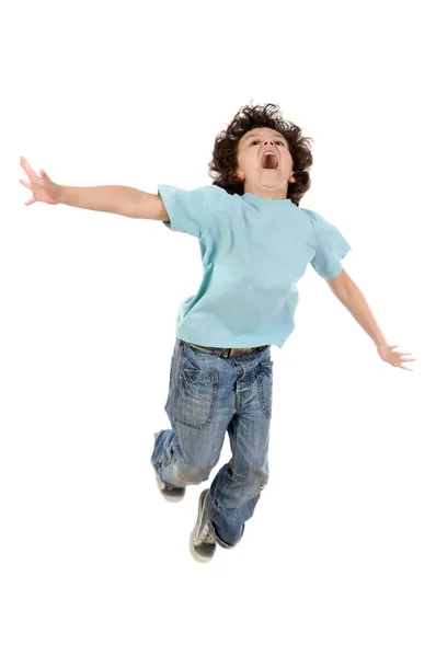 跳跃的儿童 免版税图库图片