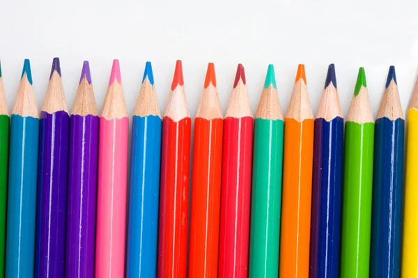 Many pencils of different colors Stock Picture
