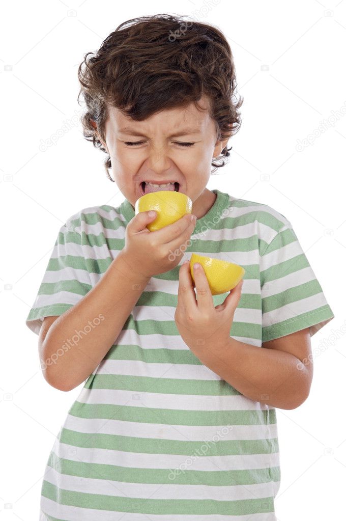 Eating a lemon